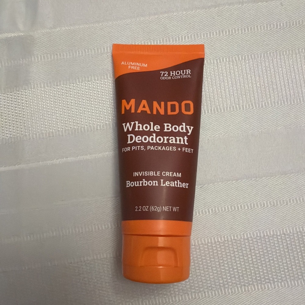 Mando Whole Body Deodorant Invisible‎ Cream Bourbon Leather 2.2oz